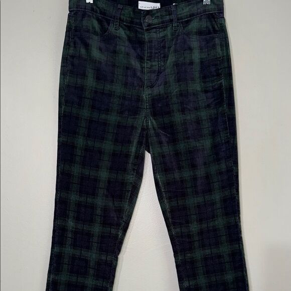 LOFT Plaid Velvet Skinny Pants 4/27 - Picture 6 of 10